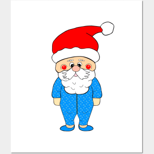 FUNNY Santa Claus Pajamas Posters and Art